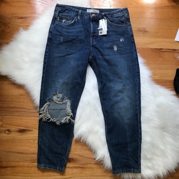 Topshop Denim - NWT Topshop Destroyed Loose Boyfriend Jeans 78